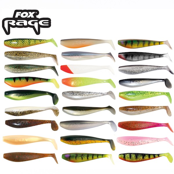 Fox  Rage Zander Pro Shad 12 cm 10 Farben Set Rasseln 